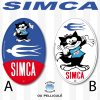 SIMCA SIMCAT sticker autocollant oval