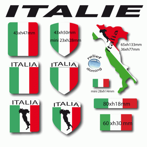Autocollant sticker drapeau ITALIE