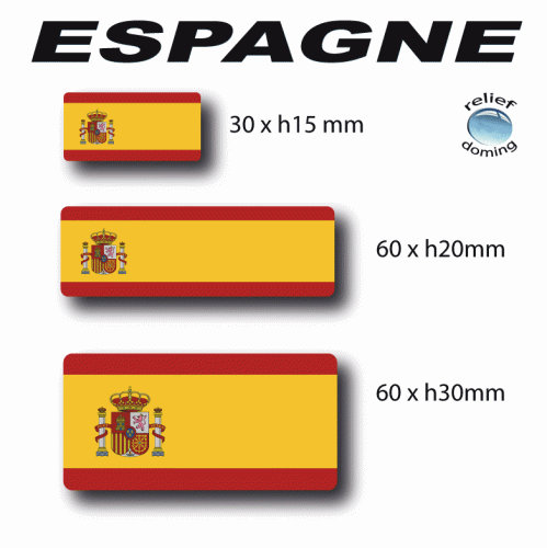 Autocollant sticker drapeau Espagnol ESPAGNE
