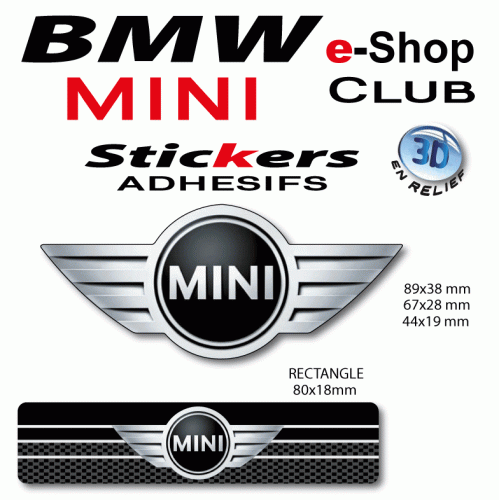 BMW MINI sticker autocollant logo MINI en 3D