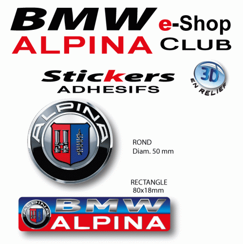 Logo BMW ALPINA sticker autocollant en 3D doming