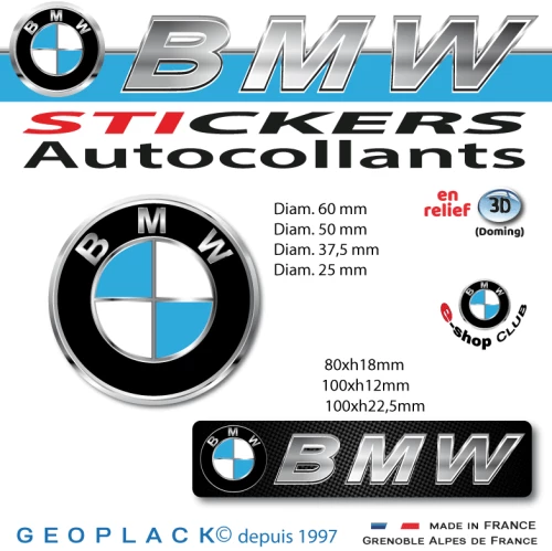 Logo BMW sticker autocollant en 3D