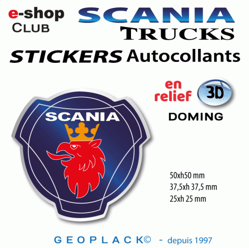 SCANIA autocollant sticker 3D logo SCANIA
